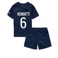 Paris Saint-Germain Marco Verratti #6 Hjemmebanesæt Børn 2022-23 Kortærmet (+ Korte bukser)
